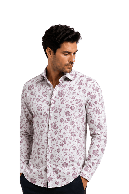 [48022-110] DT PRINTED DRESS SHIRT