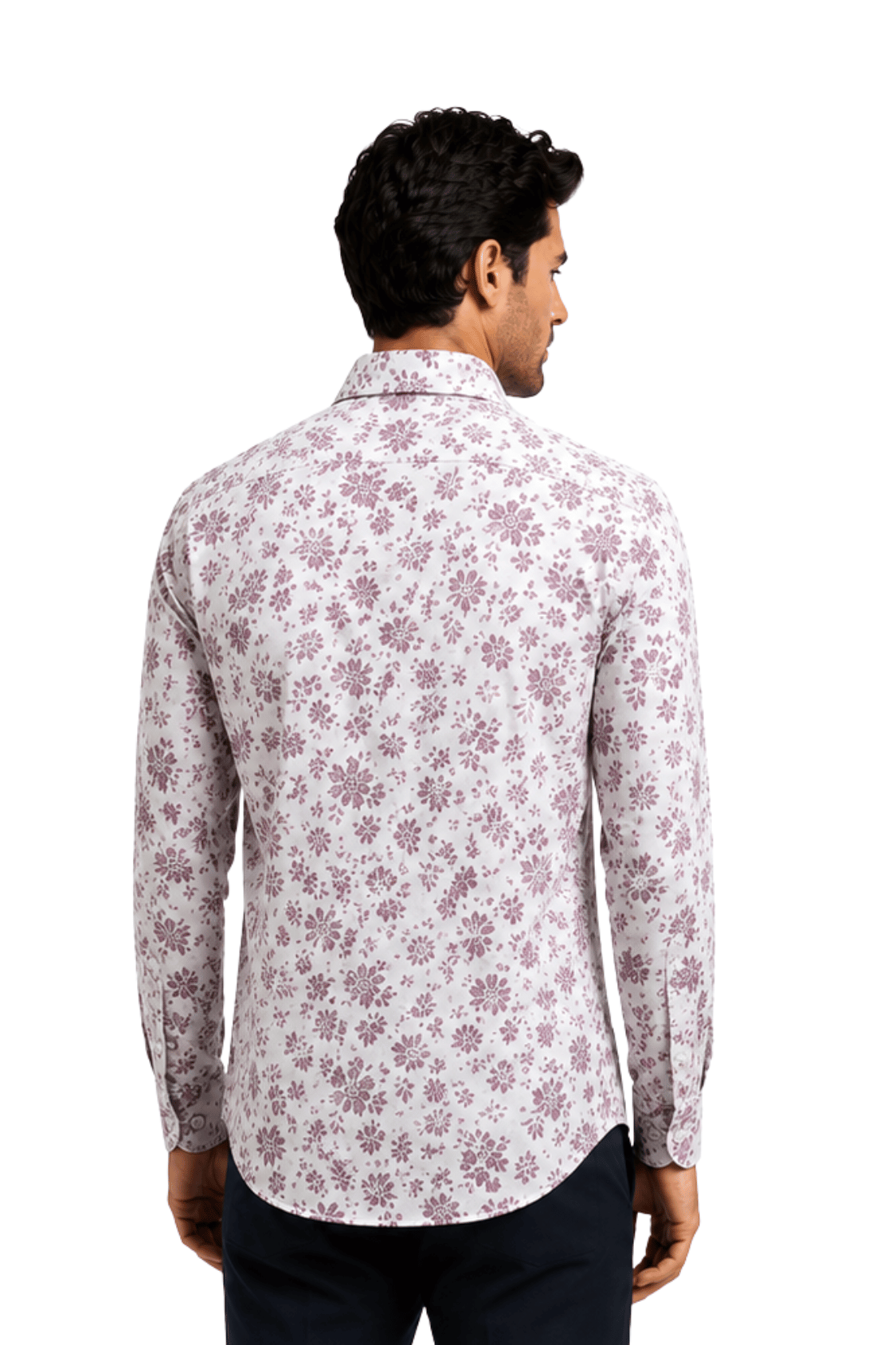 [48022-110] DT PRINTED DRESS SHIRT