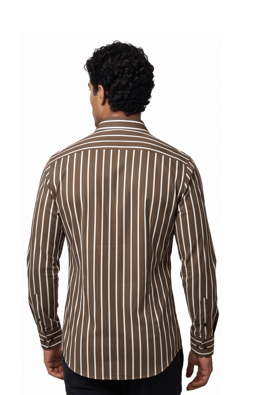 [48026-11] LS BENGAL STRIPE DRESS SHIRT