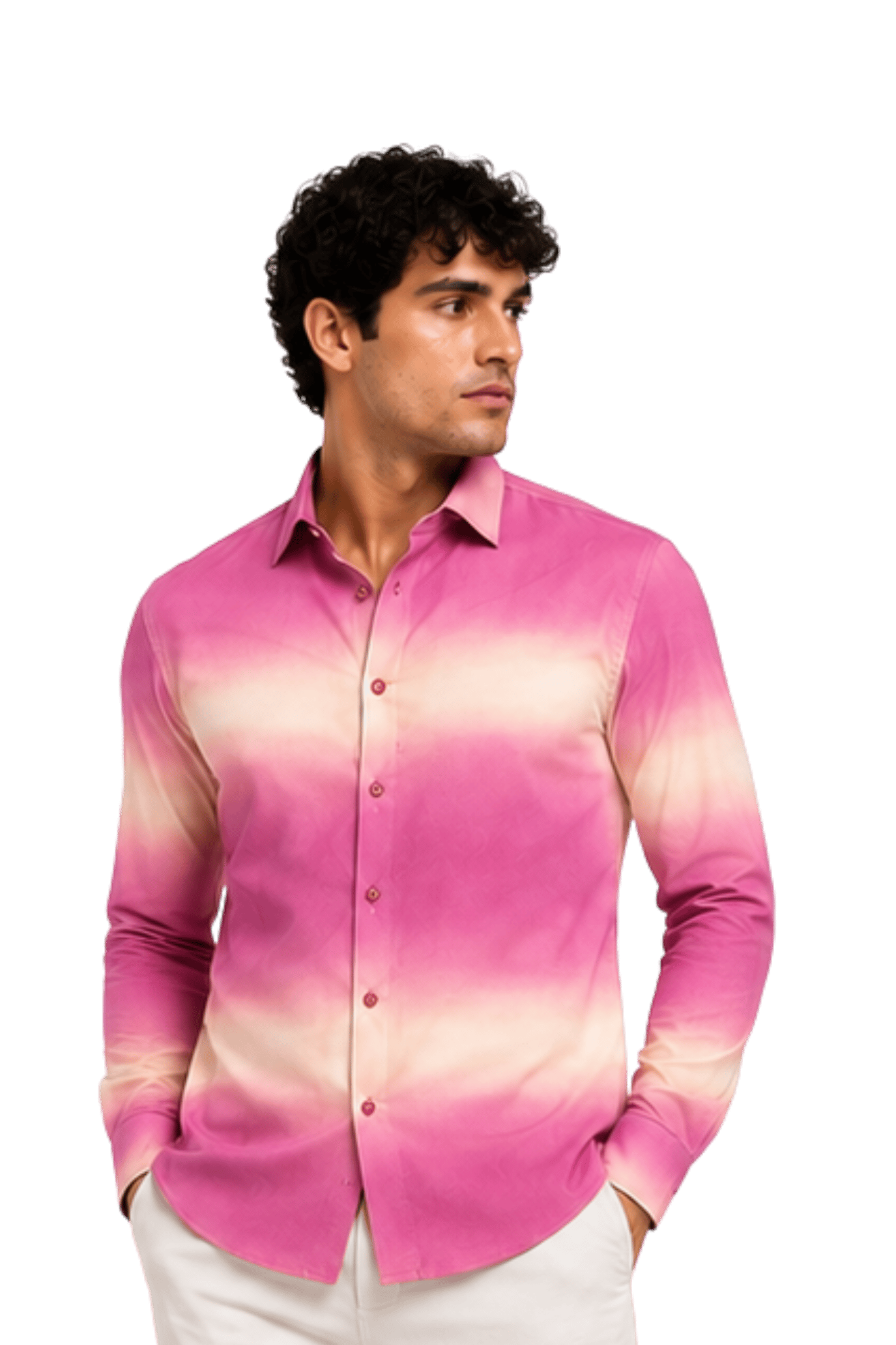 [48022-113] DT PRINTED DRESS SHIRT