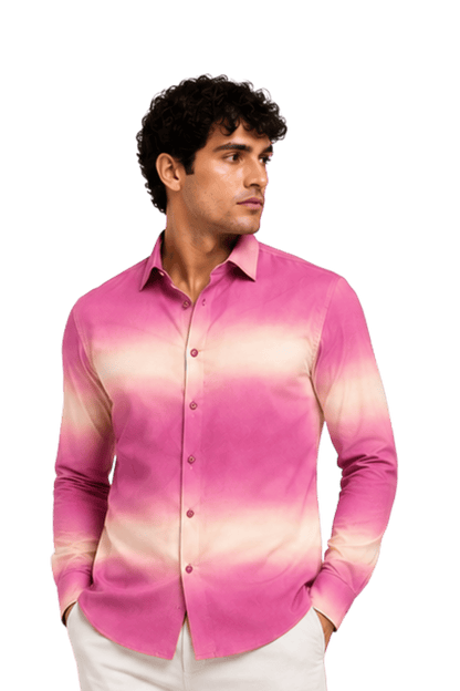 [48022-113] DT PRINTED DRESS SHIRT