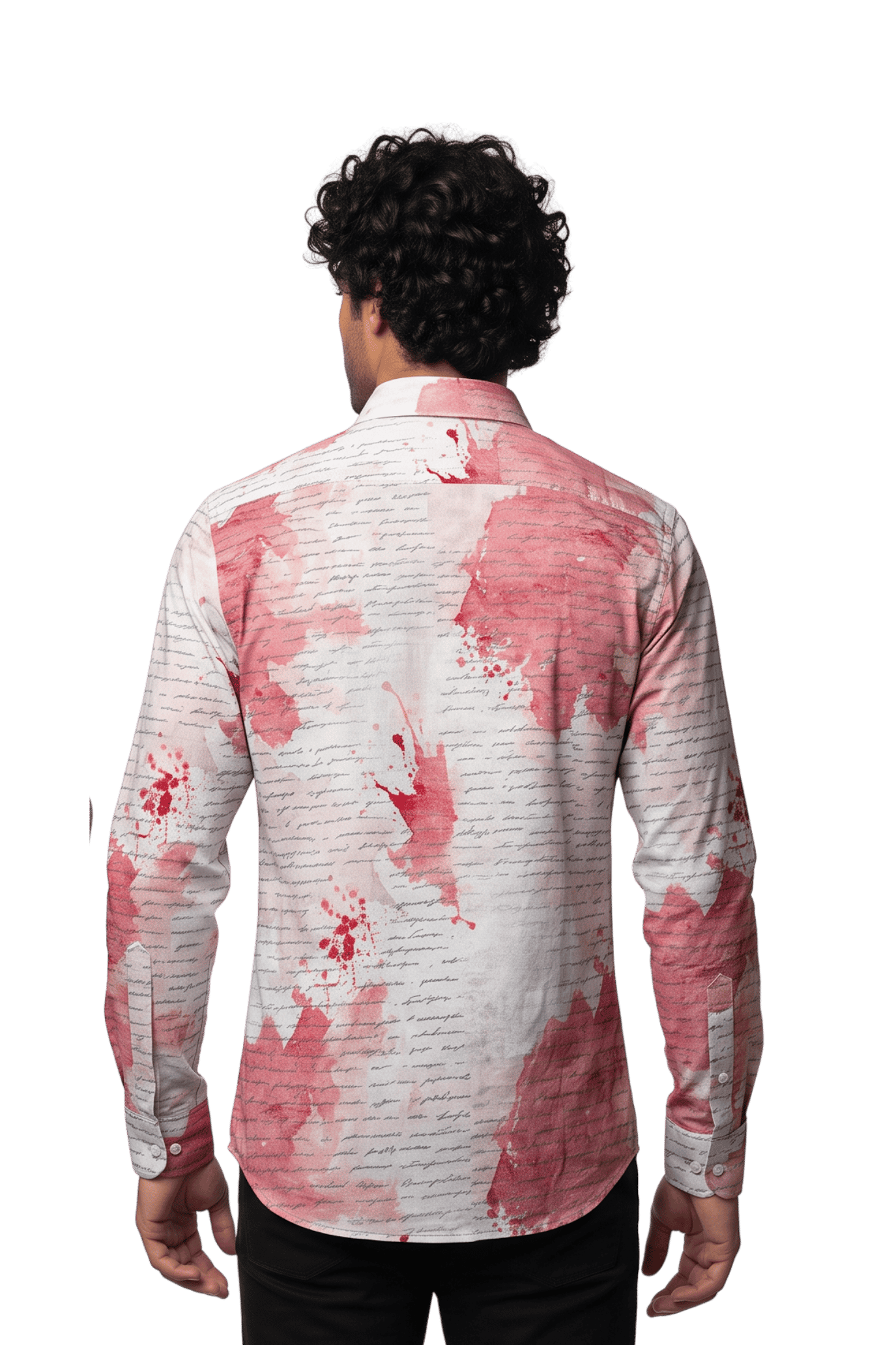 [48022-114] DT PRINTED DRESS SHIRT