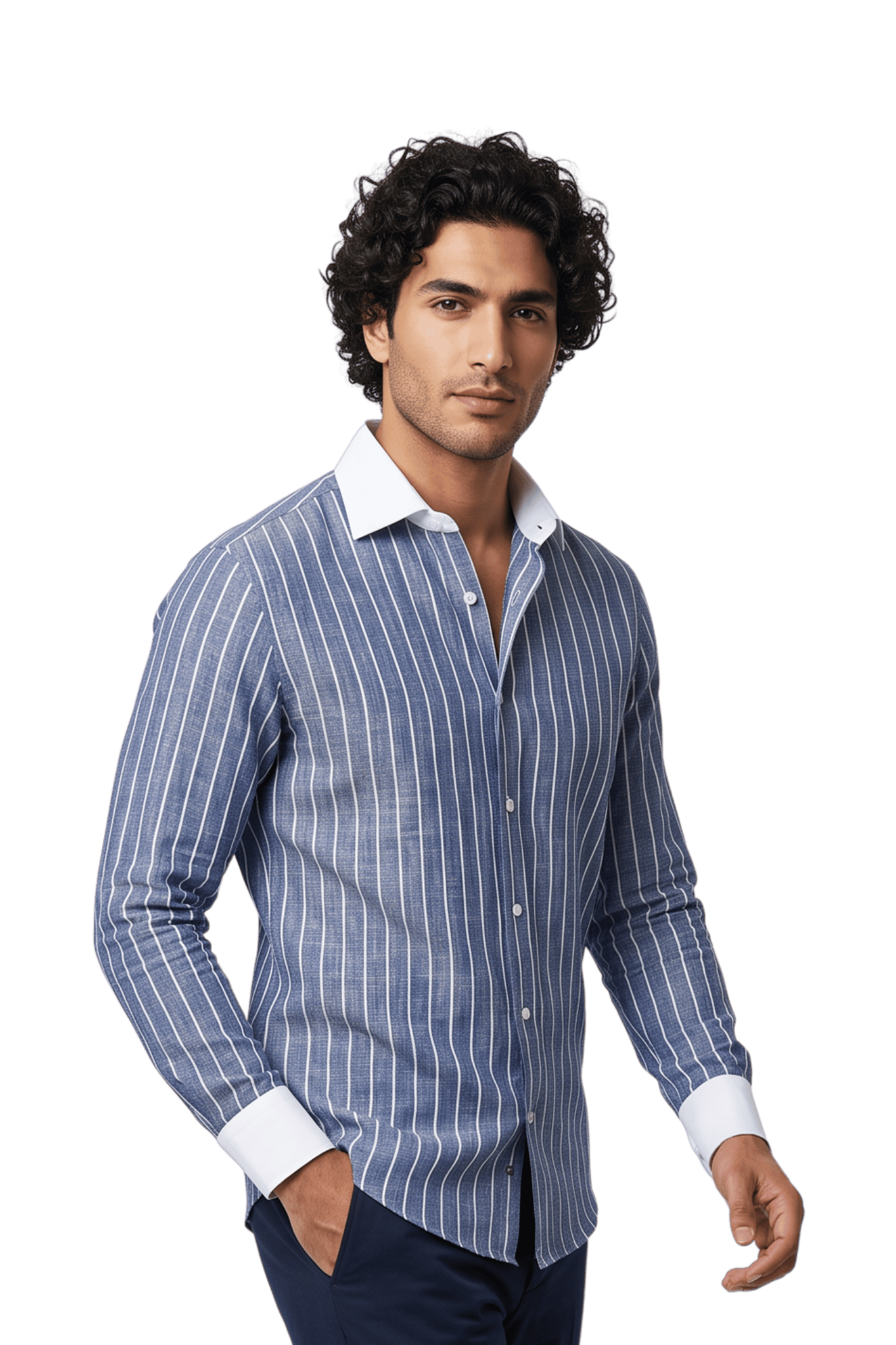 [48022-116] DT PRINTED DRESS SHIRT