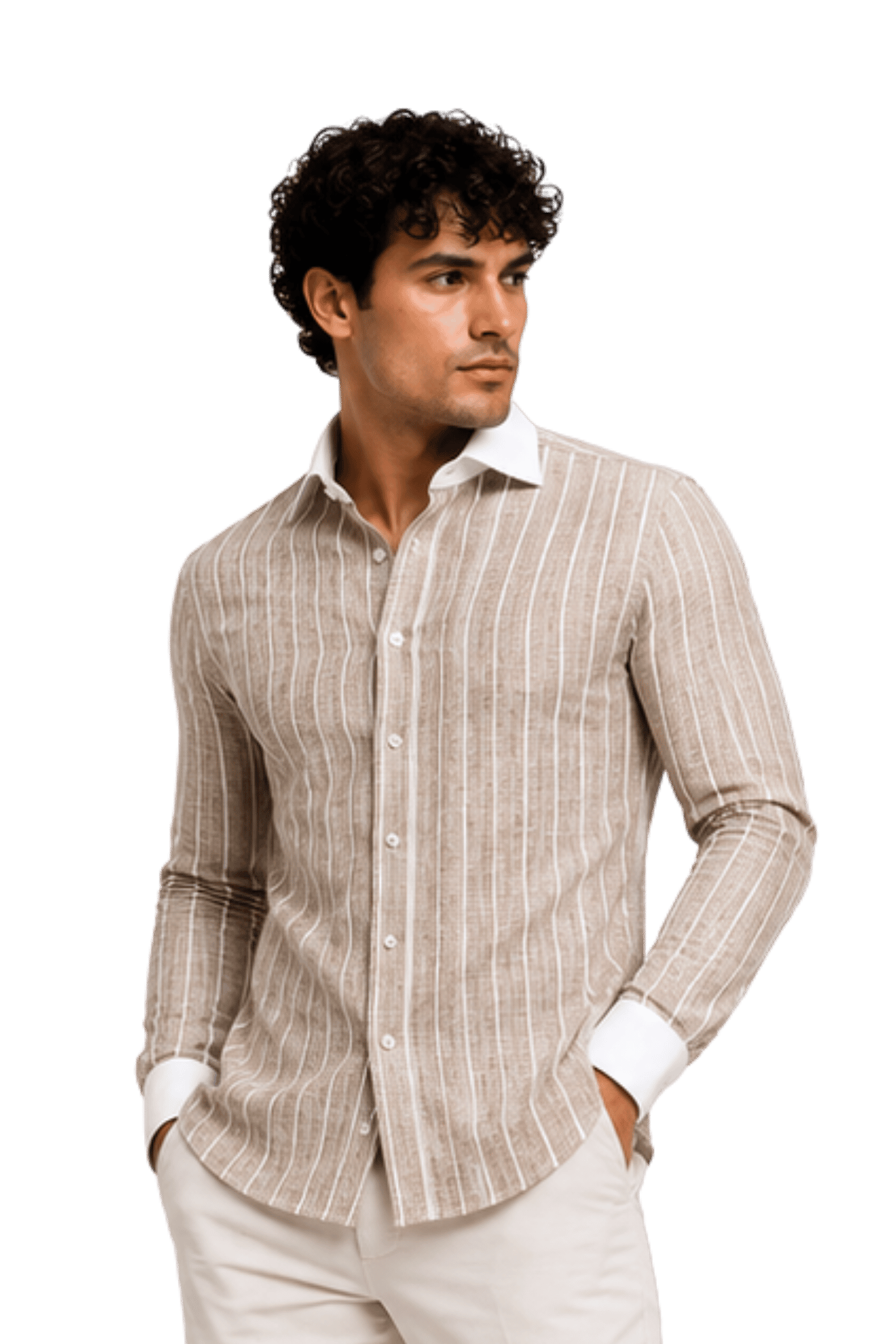 [48022-117] DT PRINTED DRESS SHIRT