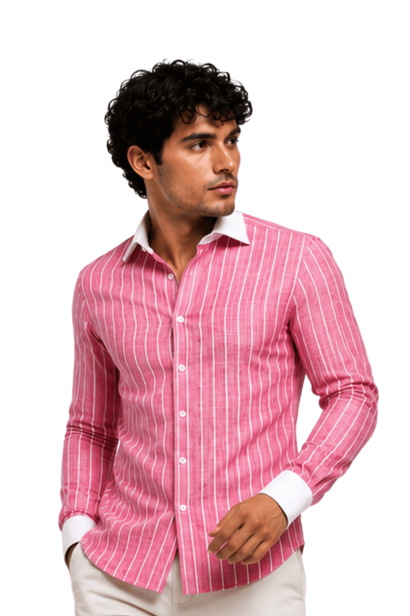 [48022-119] DT PRINTED DRESS SHIRT