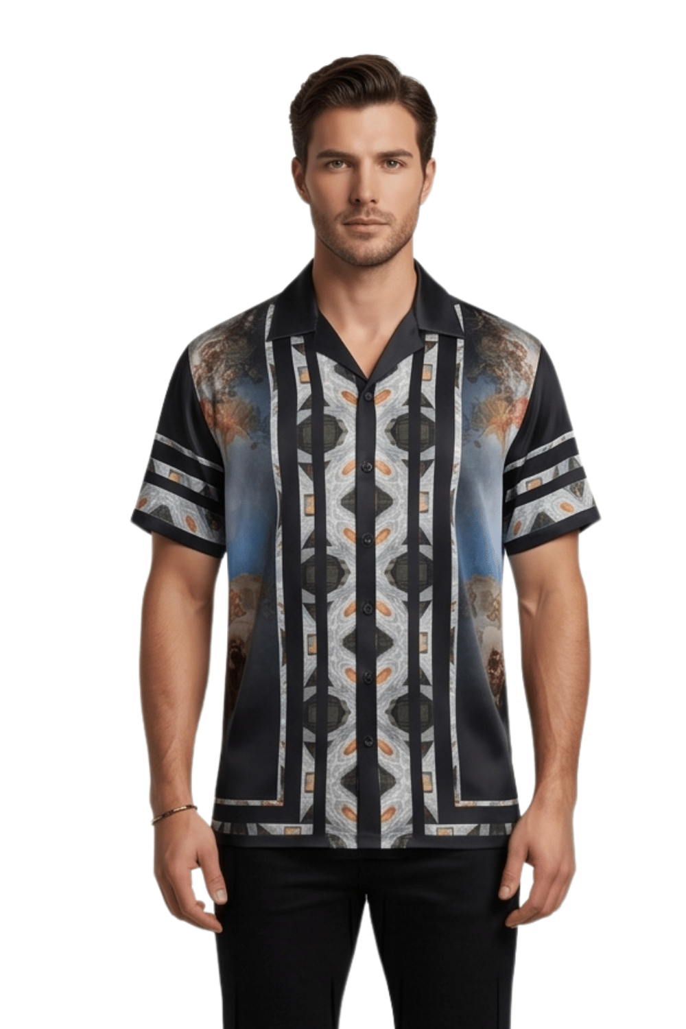 [48021-11] Resort Collar Short Sleeve Shirt