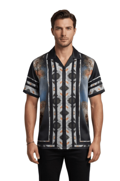 [48021-11] Resort Collar Short Sleeve Shirt