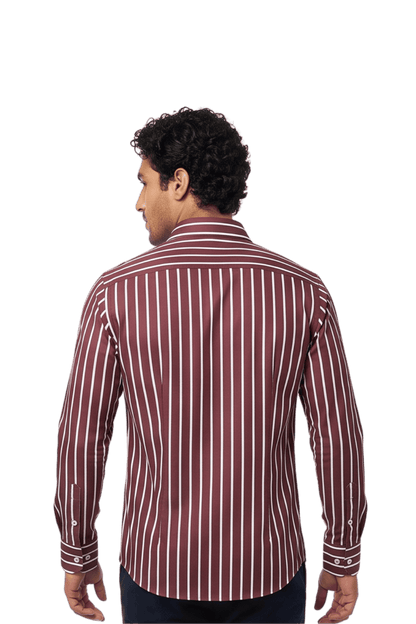 [48026-10] LS BENGAL STRIPE DRESS SHIRT