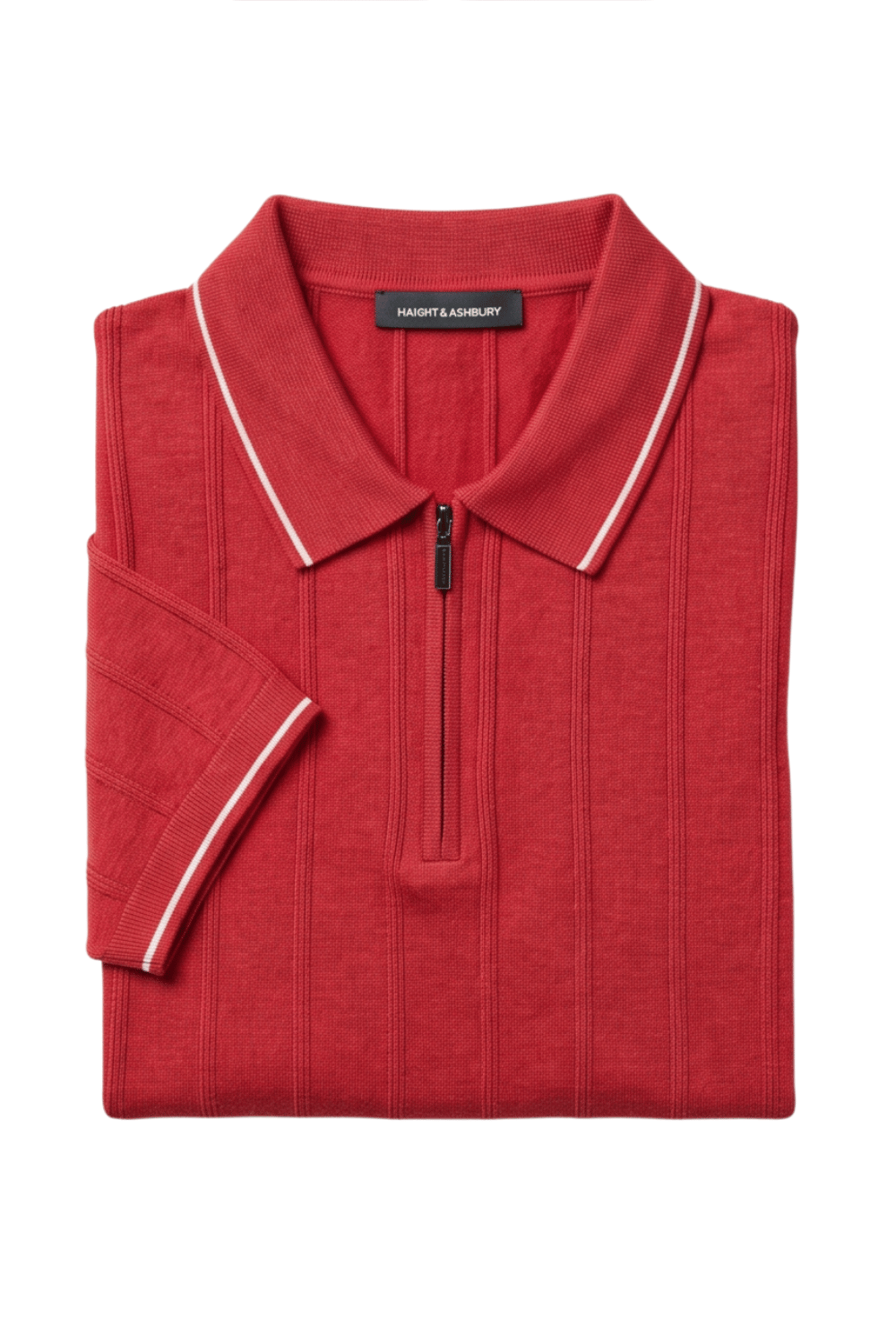 [33161-40-121] CASHMERE BLEND SS ZIP POLO