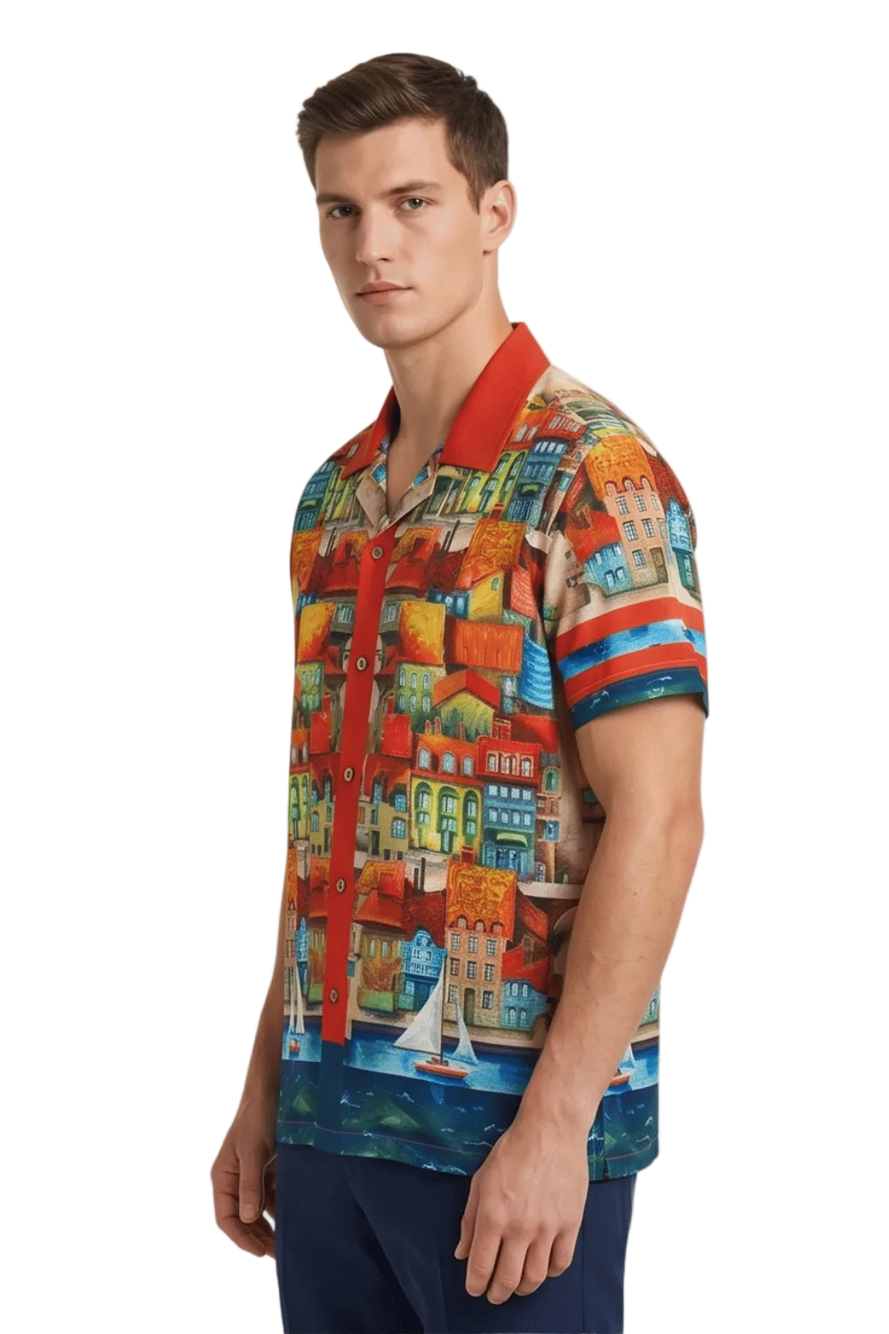 [48021-12] Resort Collar Short Sleeve Shirt
