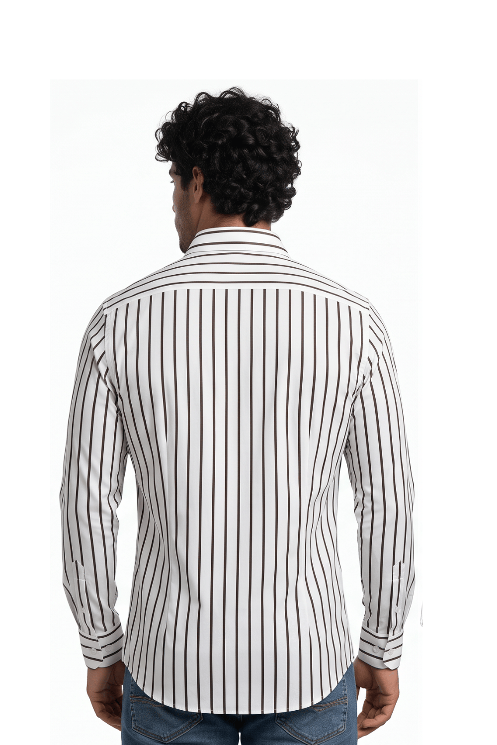 [48026-12] LS REVERSED BENGAL STRIPE DRESS SHIRT
