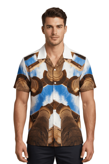 [48021-13] Resort Collar Short Sleeve Shirt