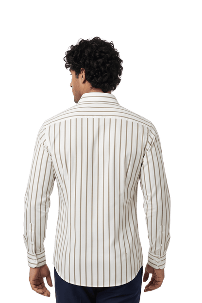 [48026-14] LS REVERSED BENGAL STRIPE DRESS SHIRT