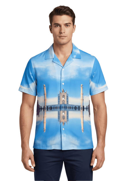 [48021-15] Resort Collar Short Sleeve Shirt