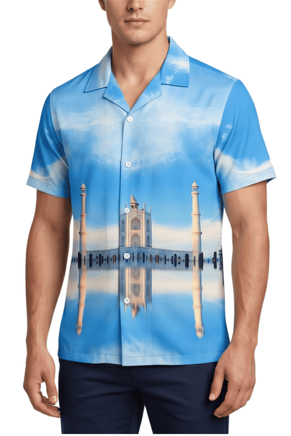 [48021-15] Resort Collar Short Sleeve Shirt