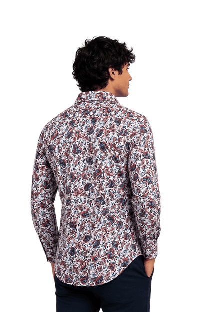 [48022-15] DT PRINTED DRESS SHIRT