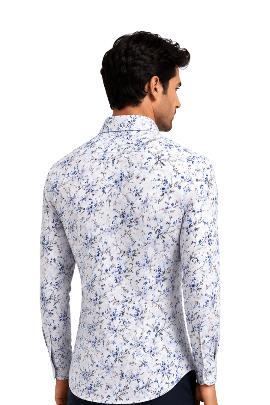 [48022-16] DT PRINTED DRESS SHIRT