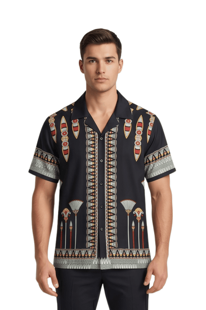 [48021-16] Resort Collar Short Sleeve Shirt