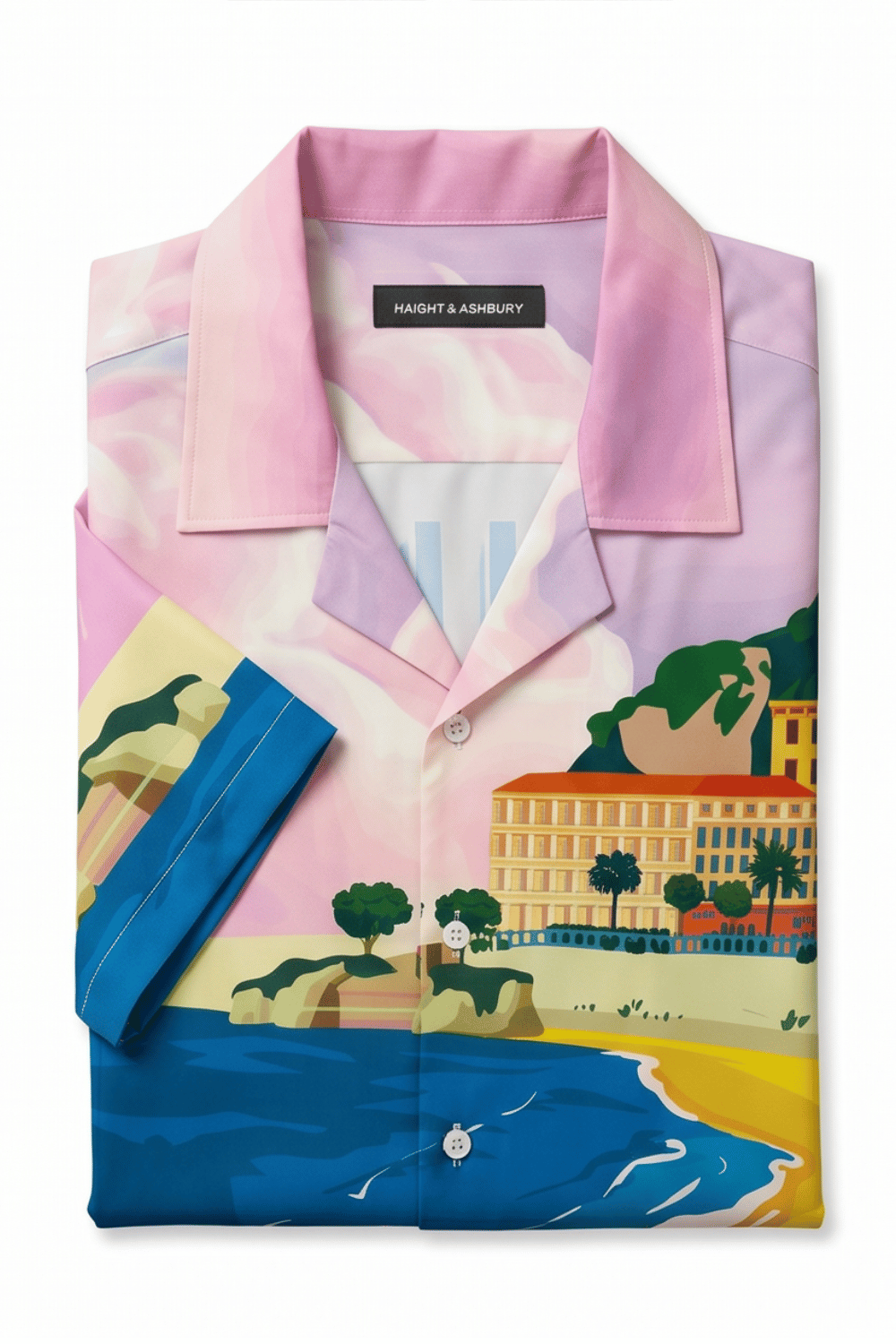[48021-17] Resort Collar Short Sleeve Shirt