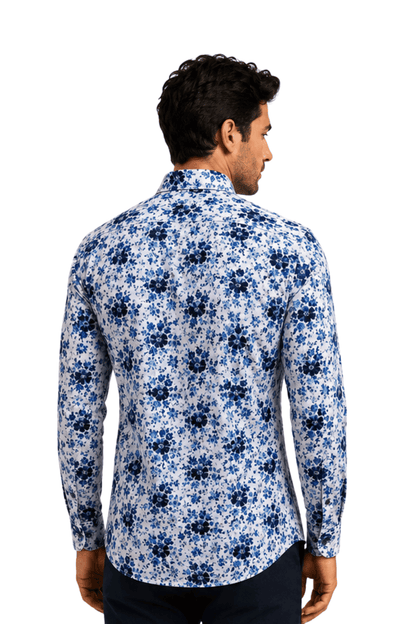 [48022-17] DT PRINTED DRESS SHIRT