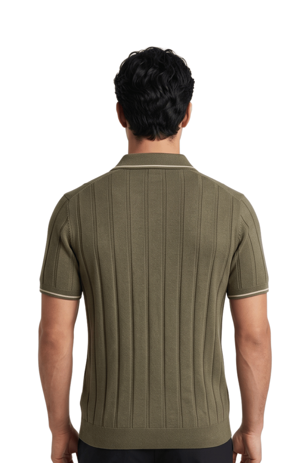 [33161-40-182] CASHMERE BLEND SS ZIP POLO