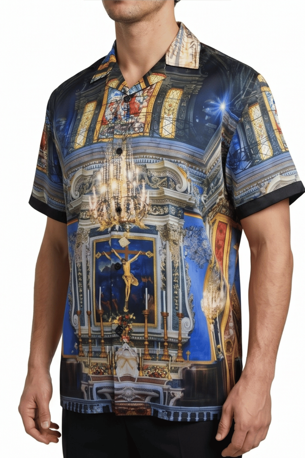 [48021-18] Resort Collar Short Sleeve Shirt