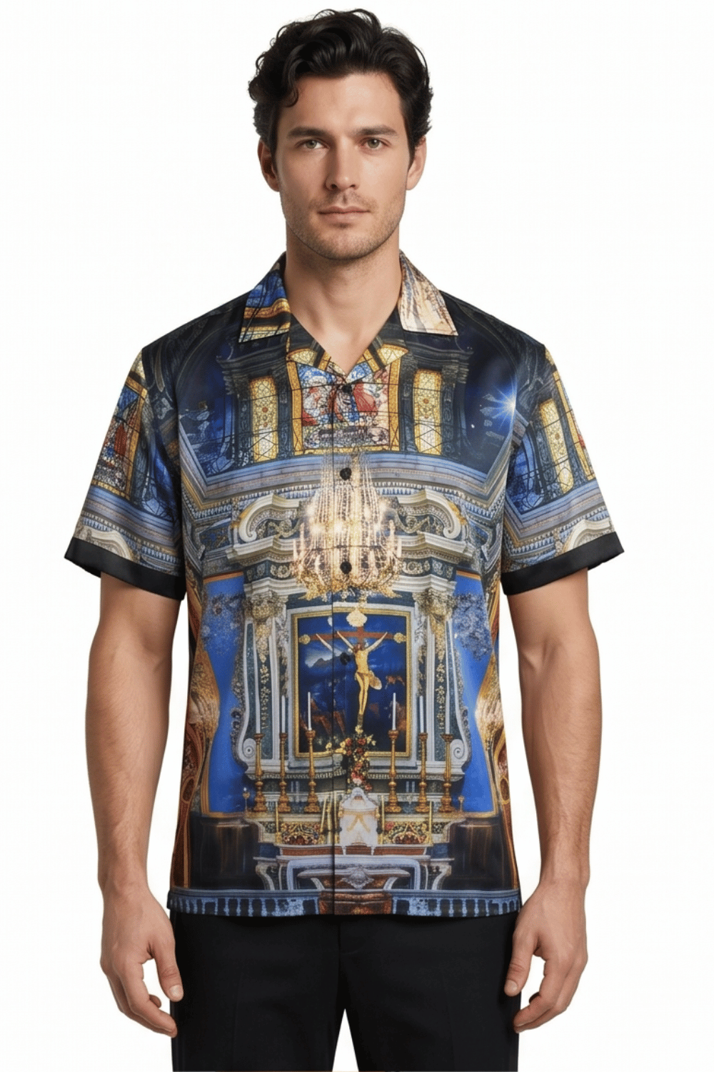 [48021-18] Resort Collar Short Sleeve Shirt