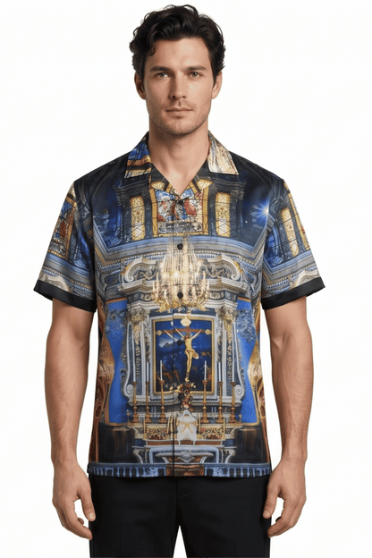 [48021-18] Resort Collar Short Sleeve Shirt
