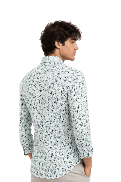 [48022-10] DT PRINTED DRESS SHIRT