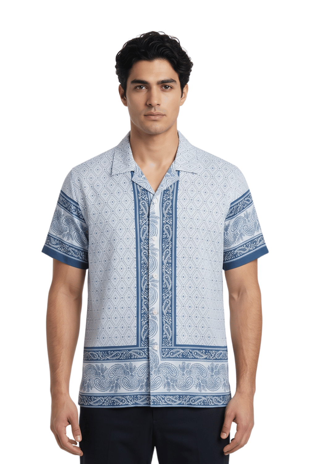[48021-01] Resort Collar Short Sleeve Shirt