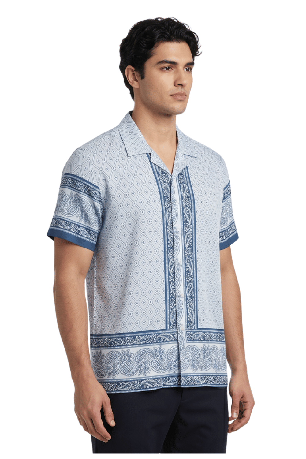 [48021-01] Resort Collar Short Sleeve Shirt
