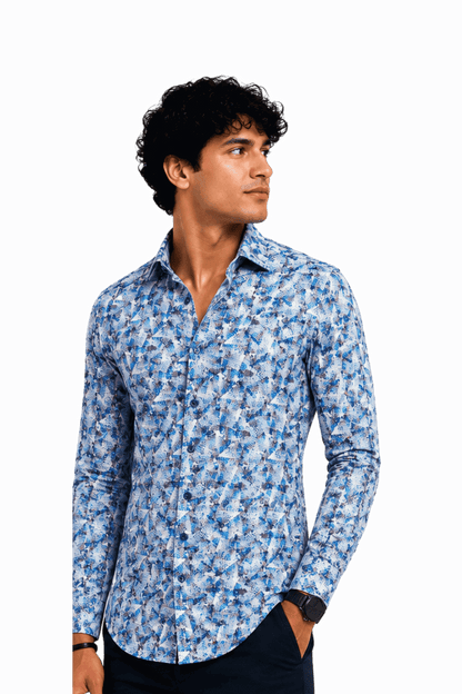 [48022-01] DT PRINTED DRESS SHIRT