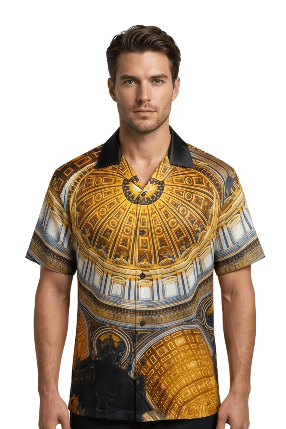[48021-20] Resort Collar Short Sleeve Shirt