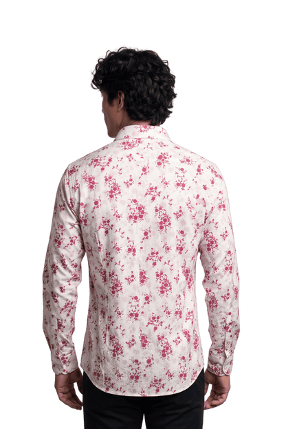 [48022-20] DT PRINTED DRESS SHIRT