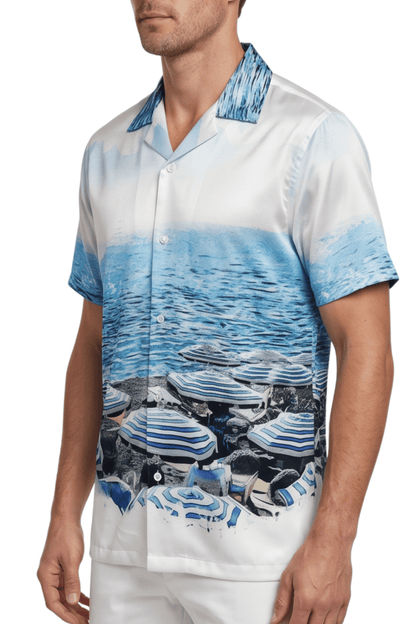 [48021-21] Resort Collar Short Sleeve Shirt