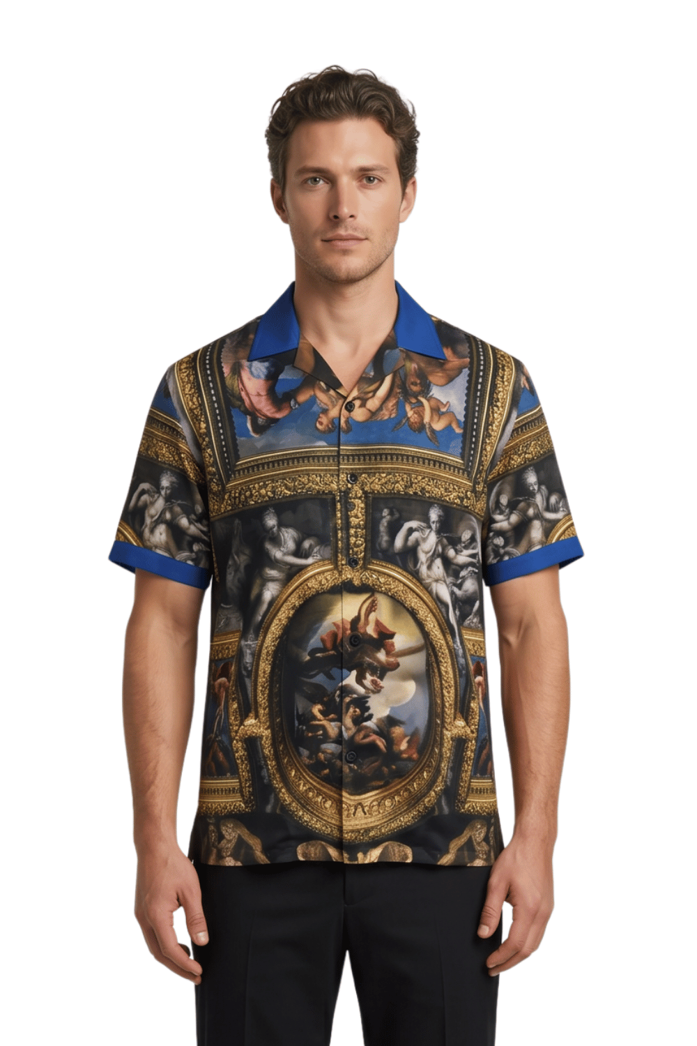 [48021-22] Resort Collar Short Sleeve Shirt
