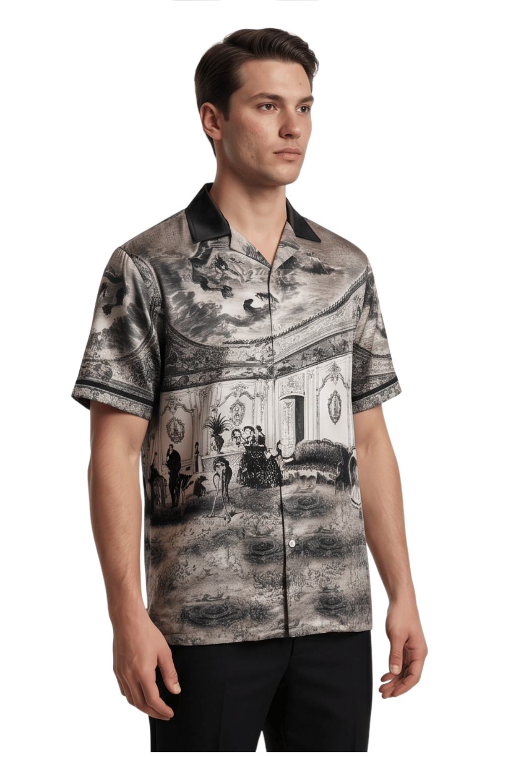 [48021-23] Resort Collar Short Sleeve Shirt