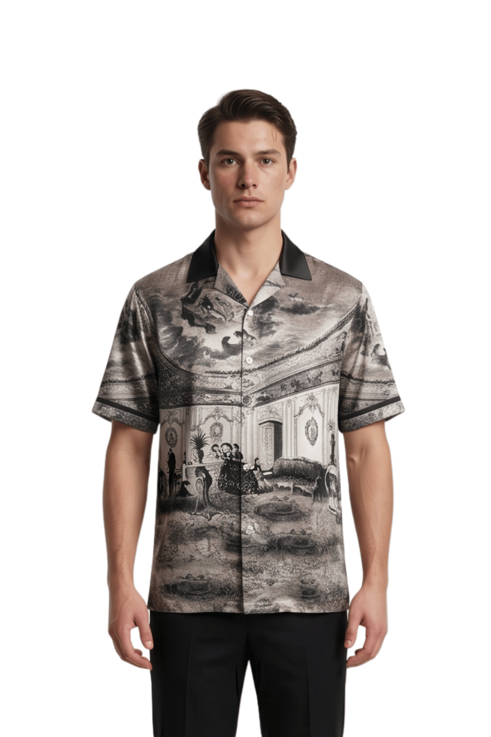 [48021-23] Resort Collar Short Sleeve Shirt