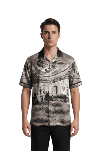 [48021-23] Resort Collar Short Sleeve Shirt