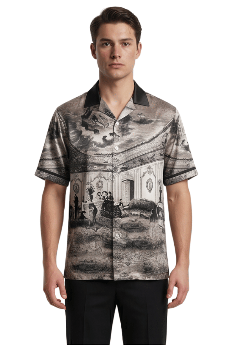 [48021-23] Resort Collar Short Sleeve Shirt