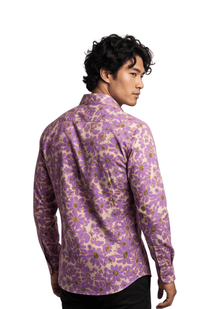 [48022-23] DT PRINTED DRESS SHIRT
