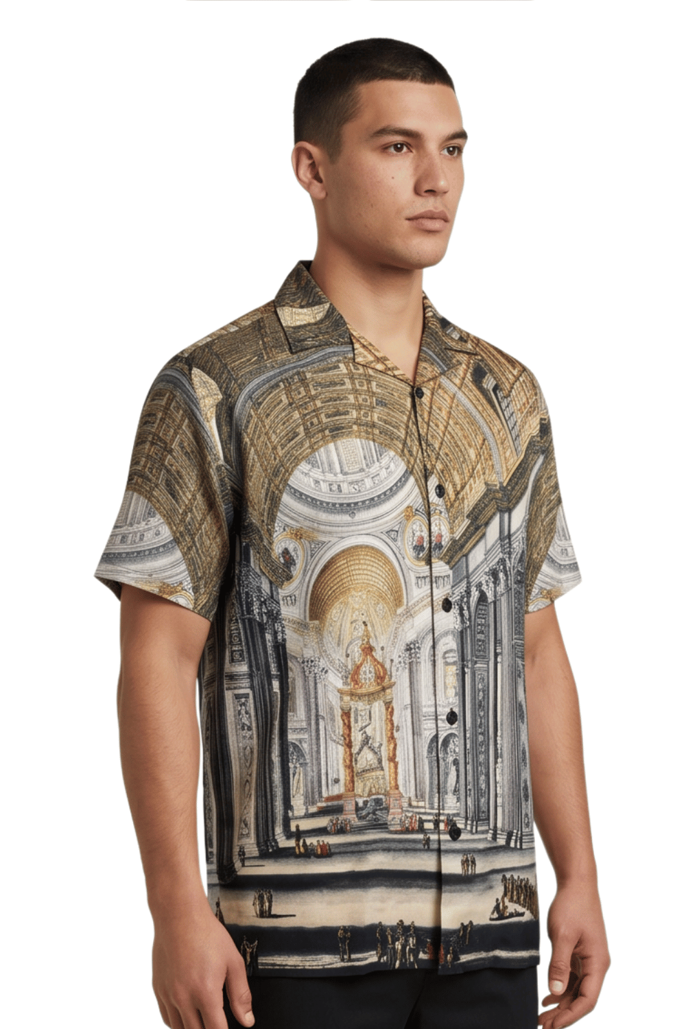 [48021-24] Resort Collar Short Sleeve Shirt