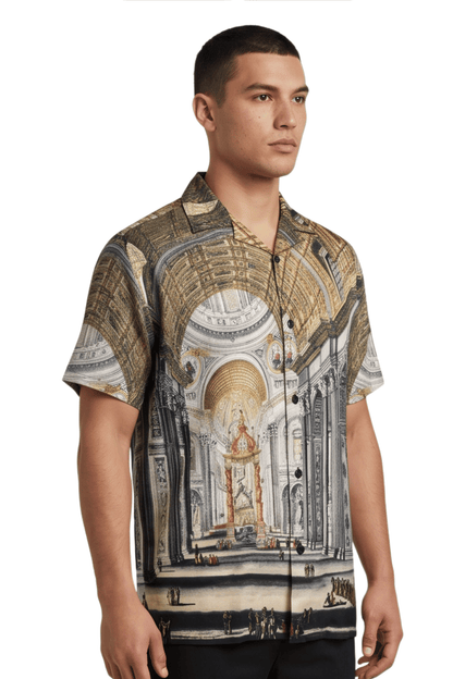 [48021-24] Resort Collar Short Sleeve Shirt