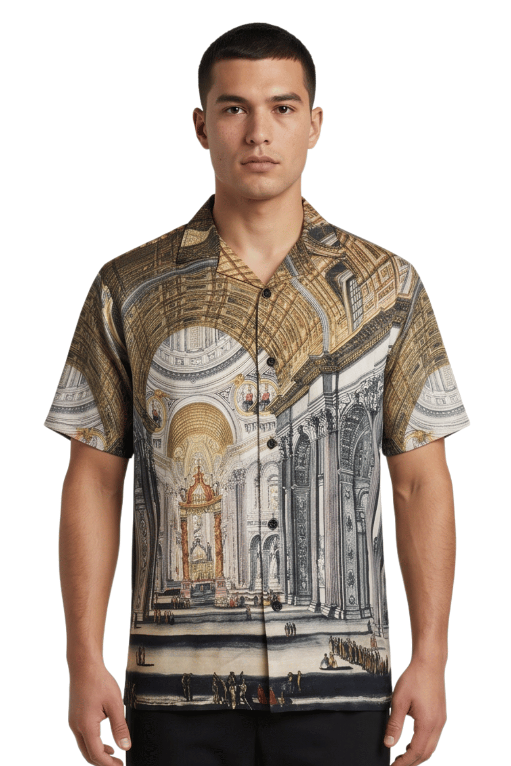 [48021-24] Resort Collar Short Sleeve Shirt