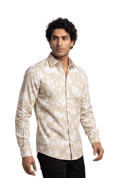 [48022-24] DT PRINTED DRESS SHIRT
