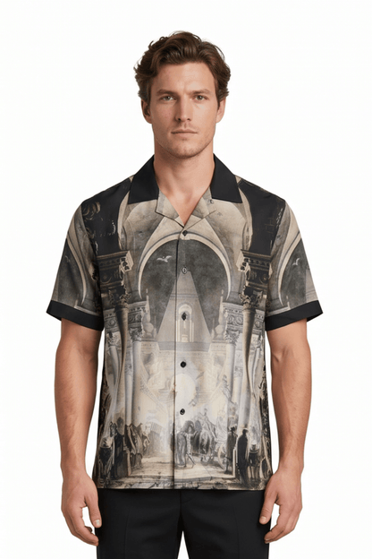 [48021-25] Resort Collar Short Sleeve Shirt