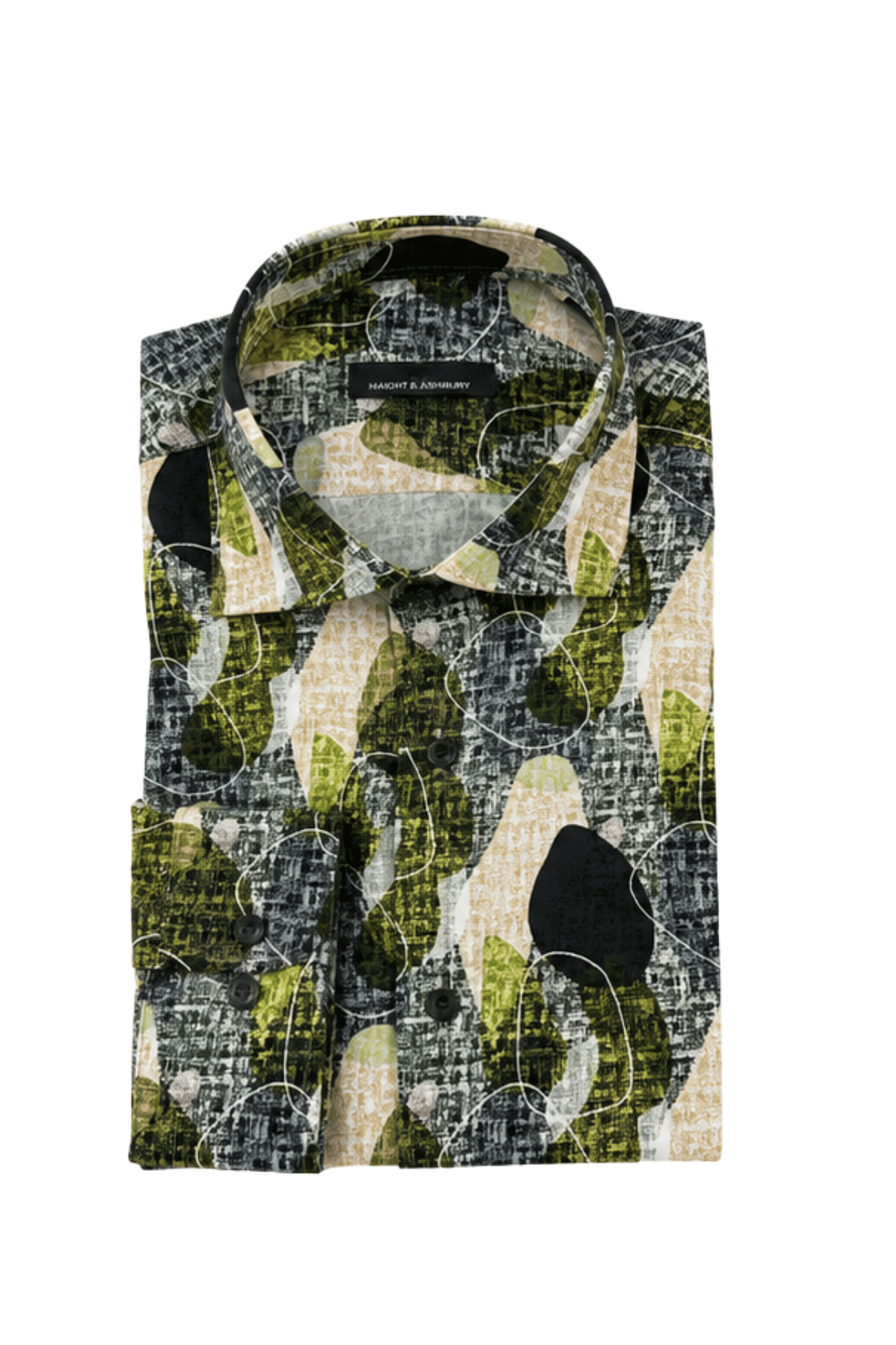 [48022-26] DT PRINTED DRESS SHIRT