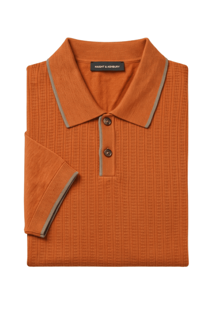 [33164-40-266] CASHMERE BLEND SS BUTTON POLO