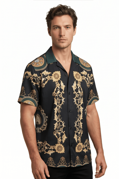 [48021-26] Resort Collar Short Sleeve Shirt