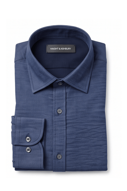 [48017-27] LS MICRO CRIMP SHIRT